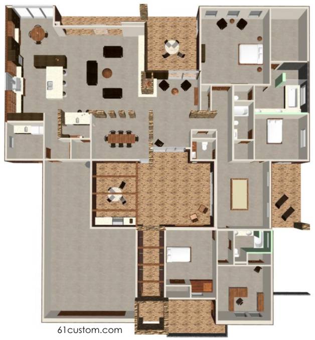 Modern House Plans with Courtyard